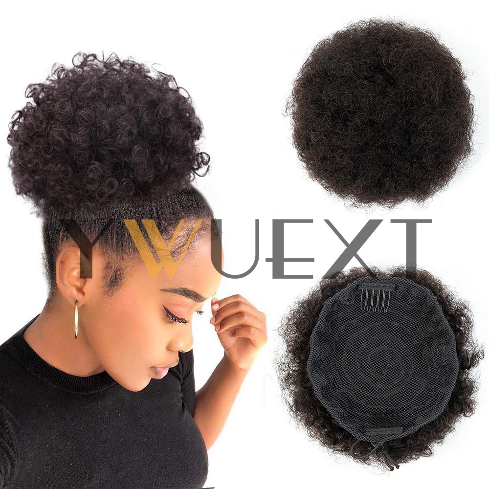Drawstring Afro Curly Puff Ponytail - Rabo de Cavalo Afro Puff de