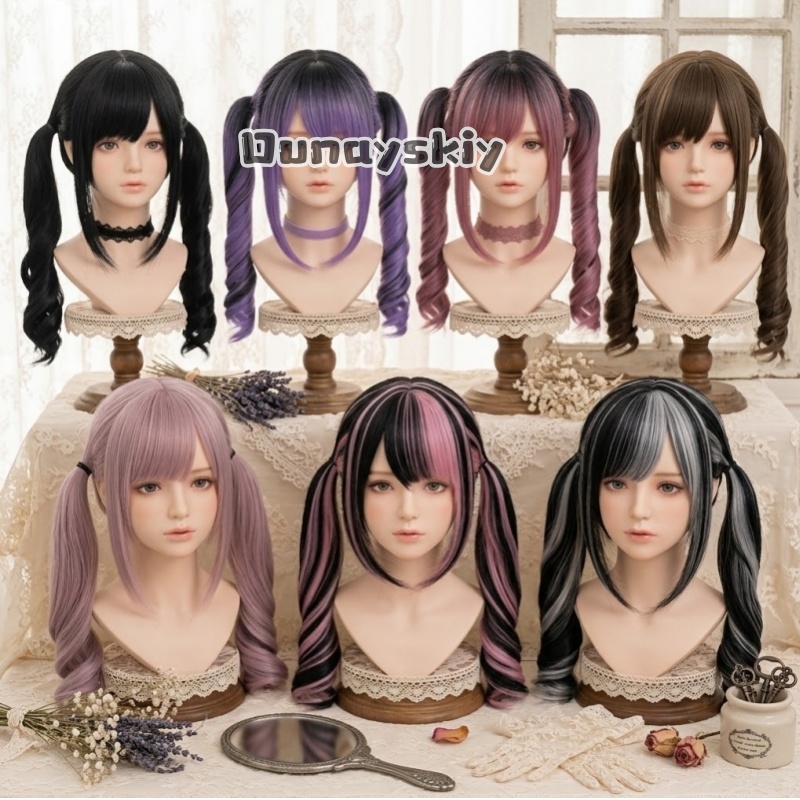 Synthetic Braided Wigs For Black Women - Peruca Sintética Gradiente Rosa para Preto