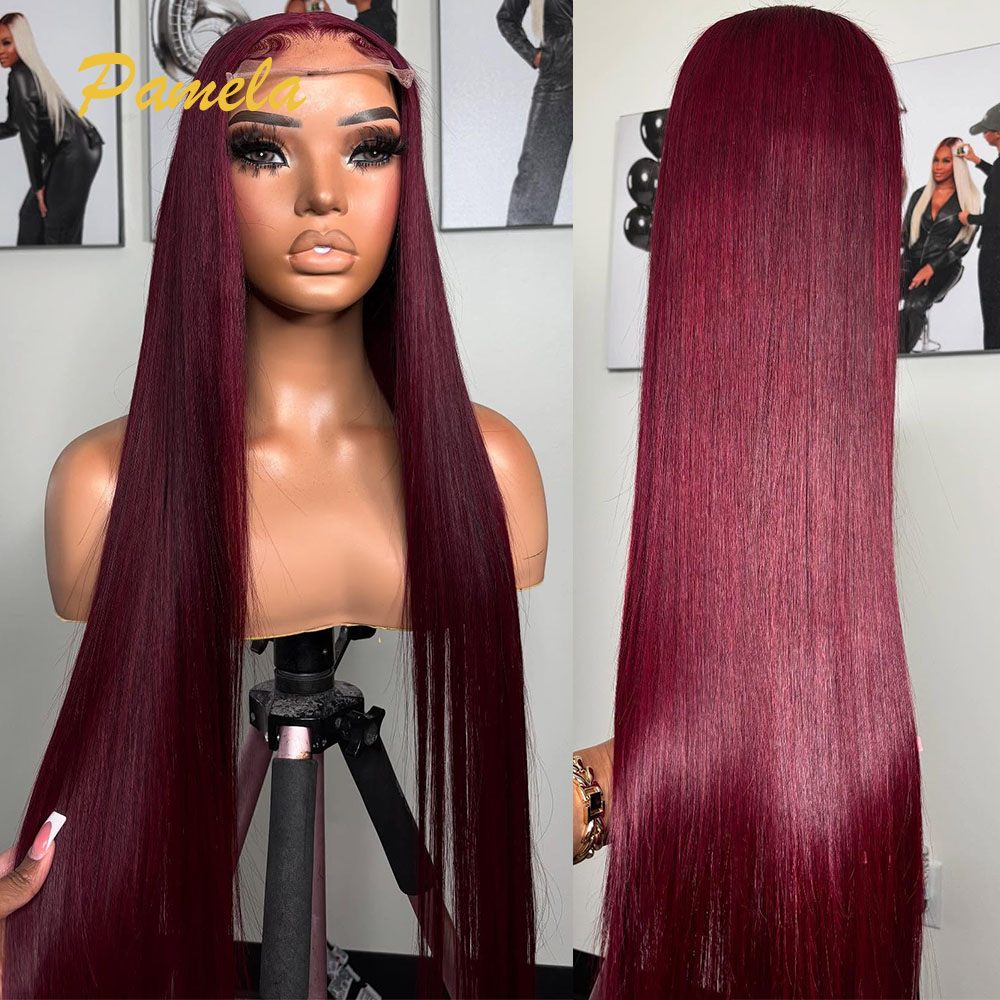 Super duplo desenhado borgonha - Lace Front Wigs avaliação e preço