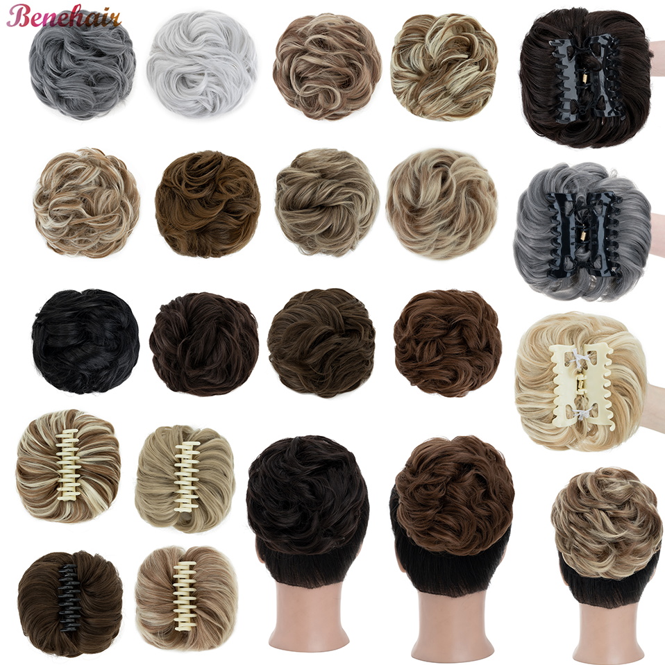 Benehair-Clipe Sintético em Ch - Claw Clip Messy Bun Hair Piece avaliação e preço
