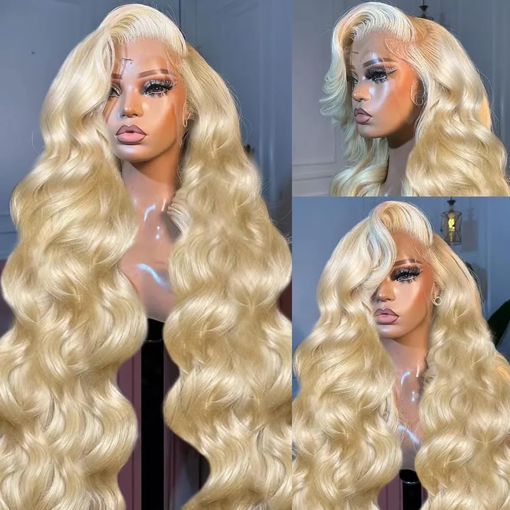 # Perucas de cabelo humano 613 - 613 Blonde Body Wave Lace Front Wig avaliação e preço