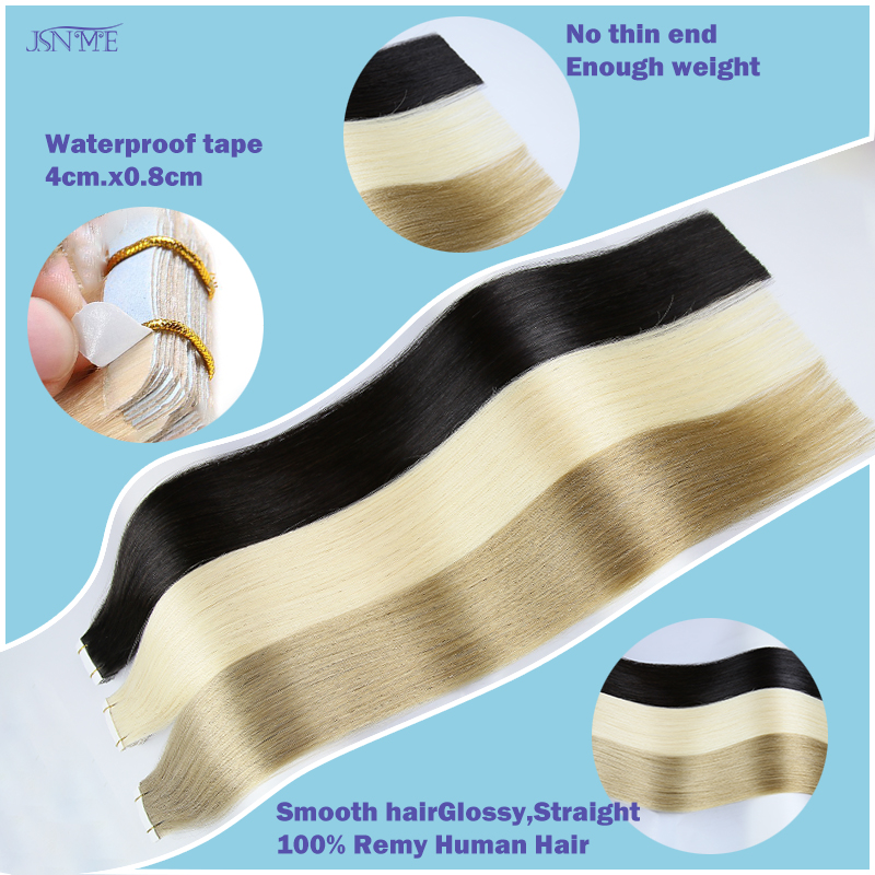 Jsnme fita em extensões de cab - Invisible Tape In Extensions Real Hair avaliação e preço