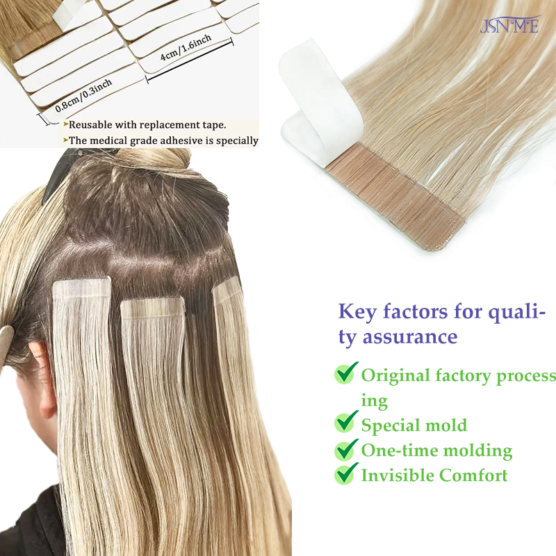 Jsnme fita em extensões de cab - Invisible Tape In Extensions Real Hair avaliação e preço